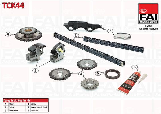 Zestaw łańcucha rozrządu FAI AutoParts tck44