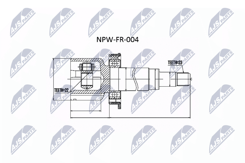 Zestaw przegubu, wał napędowy NTY NPW-FR-004