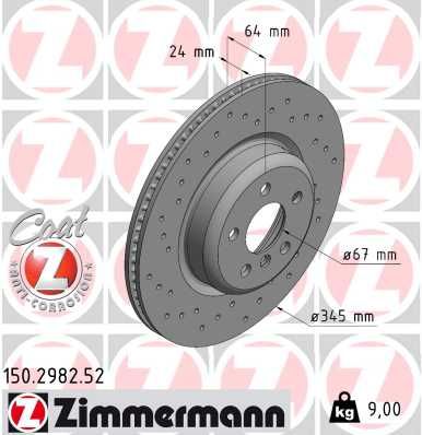 Tarcza hamulcowa ZIMMERMANN 150.2982.52