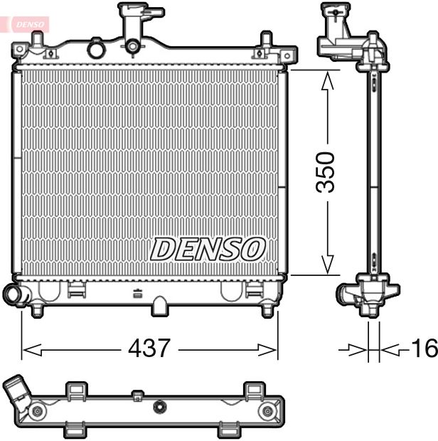 Chłodnica, układ chłodzenia silnika DENSO DRM41012