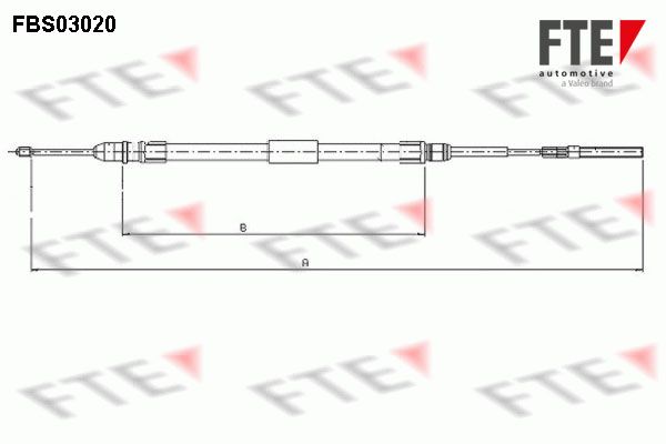 Cięgło, hamulec postojowy FTE FBS03020