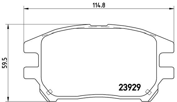 Zestaw klocków hamulcowych, hamulce tarczowe BREMBO P 56 050
