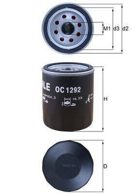 Filtr oleju KNECHT OC 1292