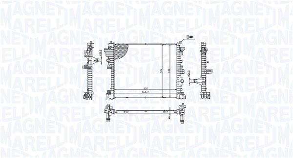Chłodnica, układ chłodzenia silnika MAGNETI MARELLI 350213214300
