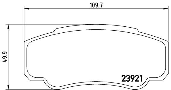 Zestaw klocków hamulcowych, hamulce tarczowe BREMBO P 23 093