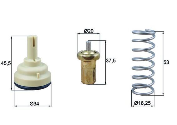Termostat, płyn chłodzący MAHLE TX181105D