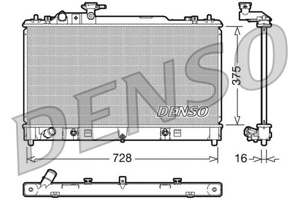 Chłodnica, układ chłodzenia silnika DENSO DRM44021