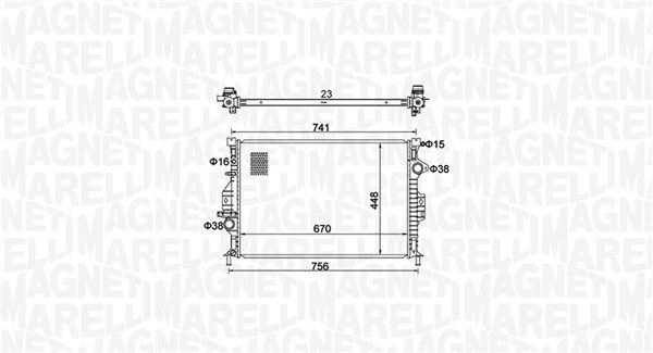 Chłodnica, układ chłodzenia silnika MAGNETI MARELLI 350213157700