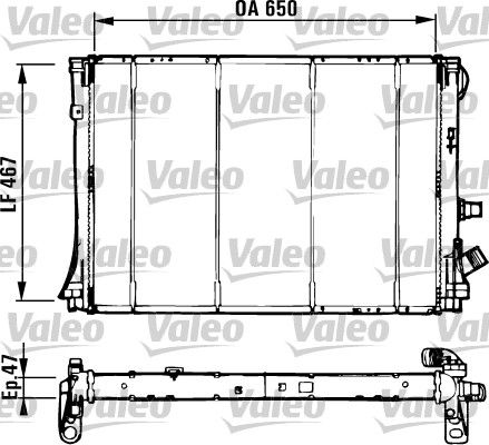 Chłodnica, układ chłodzenia silnika VALEO 731529