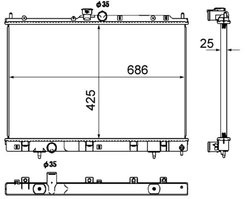 Chłodnica, układ chłodzenia silnika MAHLE cr 1883 000s