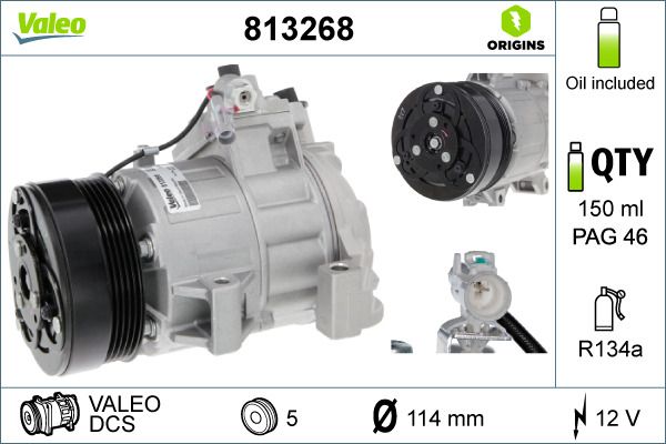 Sprężarka, klimatyzacja VALEO 813268