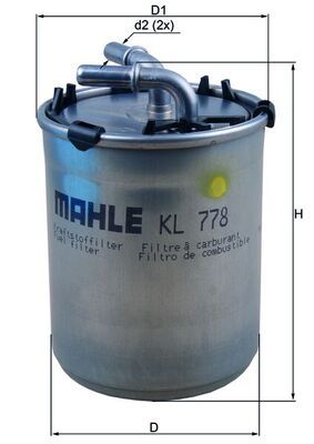 Filtr paliwa MAHLE KL778