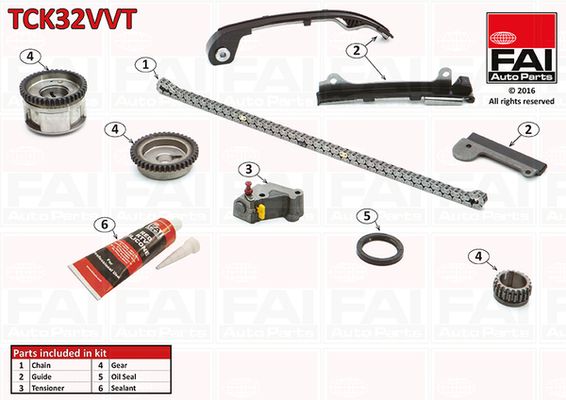 Zestaw łańcucha rozrządu FAI AutoParts tck32vvt