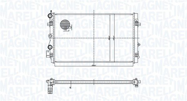 Chłodnica, układ chłodzenia silnika MAGNETI MARELLI 350213167900