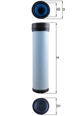Filtr powietrza wtórnego MAHLE LXS284