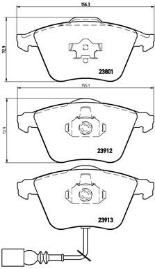 Zestaw klocków hamulcowych, hamulce tarczowe BREMBO P 85 079