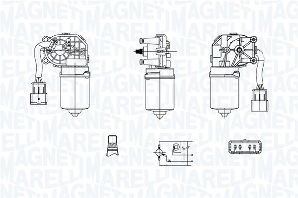 Silnik wycieraczek MAGNETI MARELLI 064375900010