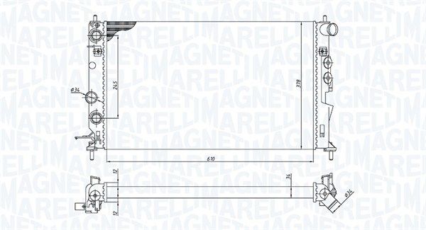Chłodnica, układ chłodzenia silnika MAGNETI MARELLI 350213190300