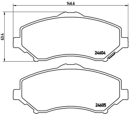 Zestaw klocków hamulcowych, hamulce tarczowe BREMBO P 11 022