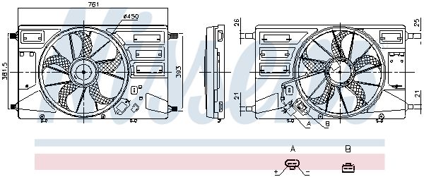 Wentylator, chłodzenie silnika NISSENS 850100
