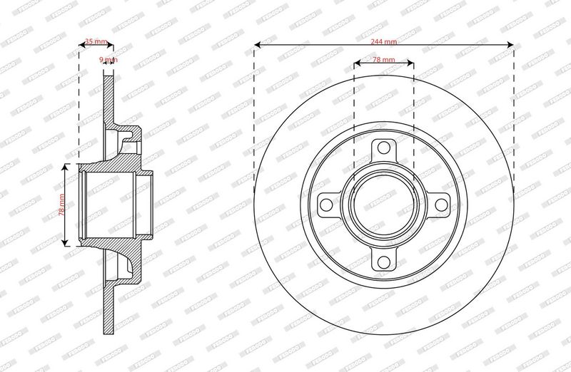 Tarcza hamulcowa FERODO DDF2929-1