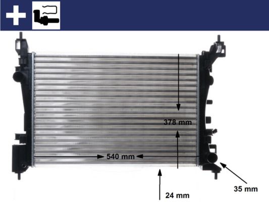 Chłodnica, układ chłodzenia silnika MAHLE CR1182000S