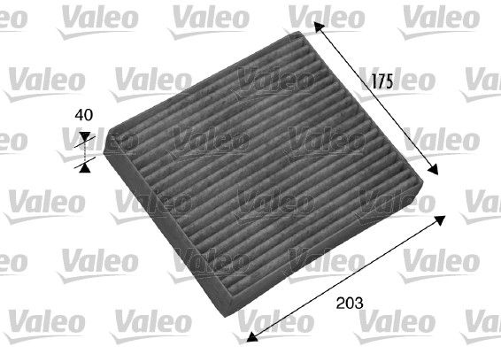 Filtr, wentylacja przestrzeni pasażerskiej VALEO 698802