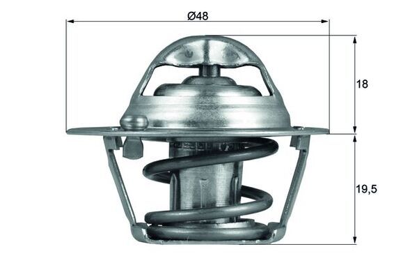 Termostat, płyn chłodzący MAHLE TX12174D