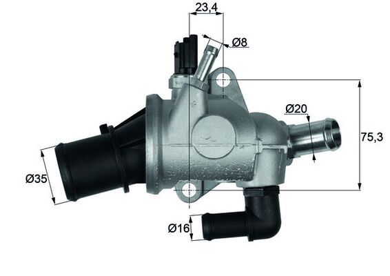 Termostat, płyn chłodzący MAHLE TI 174 88