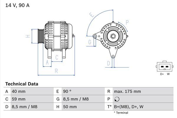 Alternator BOSCH 0 986 038 370