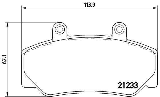 Zestaw klocków hamulcowych, hamulce tarczowe BREMBO P 86 006