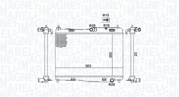 Chłodnica, układ chłodzenia silnika MAGNETI MARELLI 350213142100