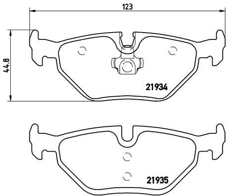 Zestaw klocków hamulcowych, hamulce tarczowe BREMBO P 71 006
