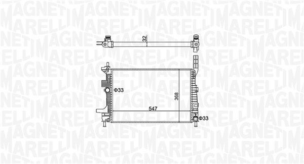 Chłodnica, układ chłodzenia silnika MAGNETI MARELLI 350213159700
