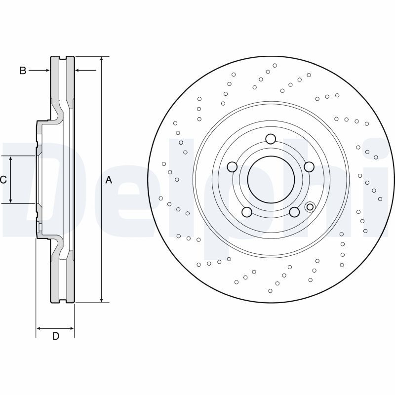 Tarcza hamulcowa DELPHI BG9192C