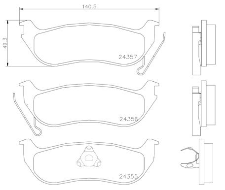Zestaw klocków hamulcowych, hamulce tarczowe BREMBO P 37 009