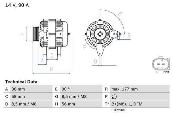 Alternator BOSCH 0 986 049 101