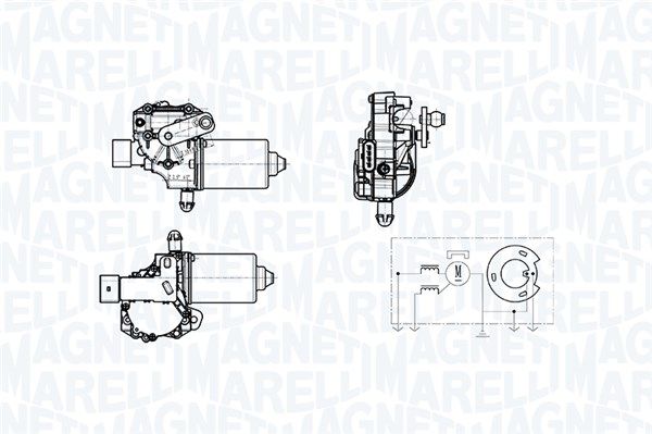 Silnik wycieraczek MAGNETI MARELLI 064378900010