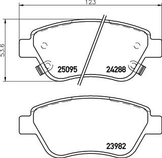 Zestaw klocków hamulcowych, hamulce tarczowe BREMBO P 59 081