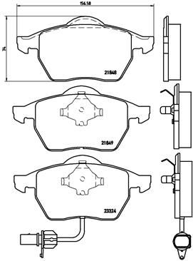 Zestaw klocków hamulcowych, hamulce tarczowe BREMBO P 85 060