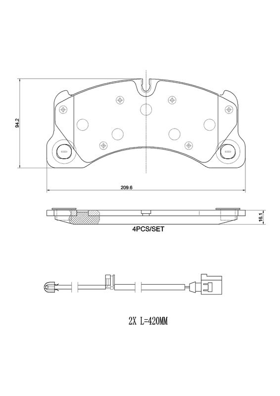 Zestaw klocków hamulcowych, hamulce tarczowe BREMBO P 65 049