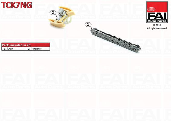 Zestaw łańcucha rozrządu FAI AutoParts tck7ng