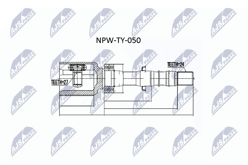 Zestaw przegubu, wał napędowy NTY NPW-TY-050