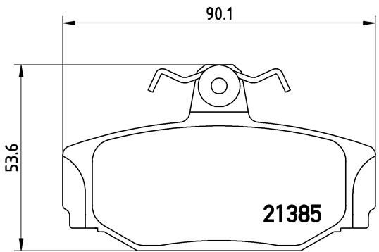 Zestaw klocków hamulcowych, hamulce tarczowe BREMBO P 86 009
