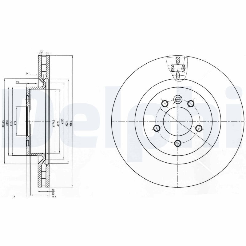 Tarcza hamulcowa DELPHI BG9007C