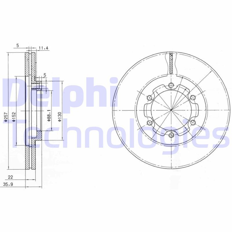 Tarcza hamulcowa DELPHI BG2524