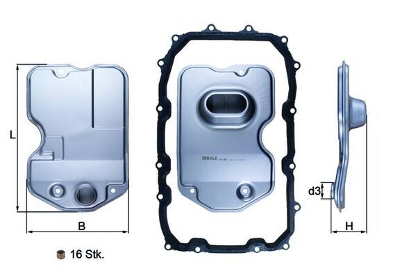 Filtr hydrauliczny, automatyczna skrzynia biegów MAHLE hx 160kit