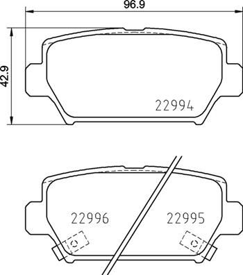 Zestaw klocków hamulcowych, hamulce tarczowe BREMBO P 54 062