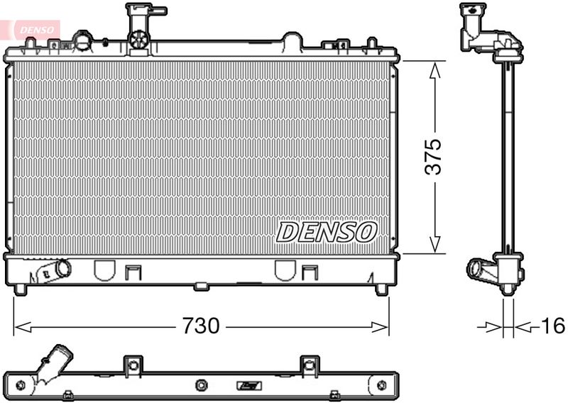 Chłodnica, układ chłodzenia silnika DENSO DRM44037