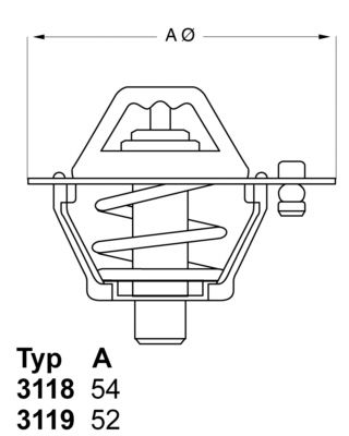 Termostat, płyn chłodzący WAHLER 3119.88